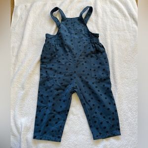 Overalls with ruffle
